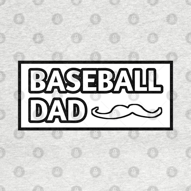 Baseball Dad, Gift for Baseball Players With Mustache by BlackMeme94